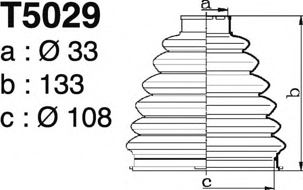 DEPA T5029 Bellow Set, drive shaft